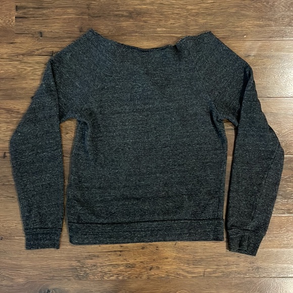 Police Thin Blue Line Heart Flag Pullover Sweatshirt Womens Small - Picture 5 of 9